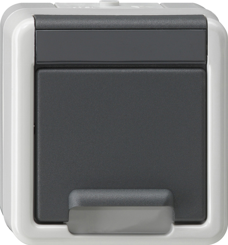 Gira Steckdose KD AP Grau 441430