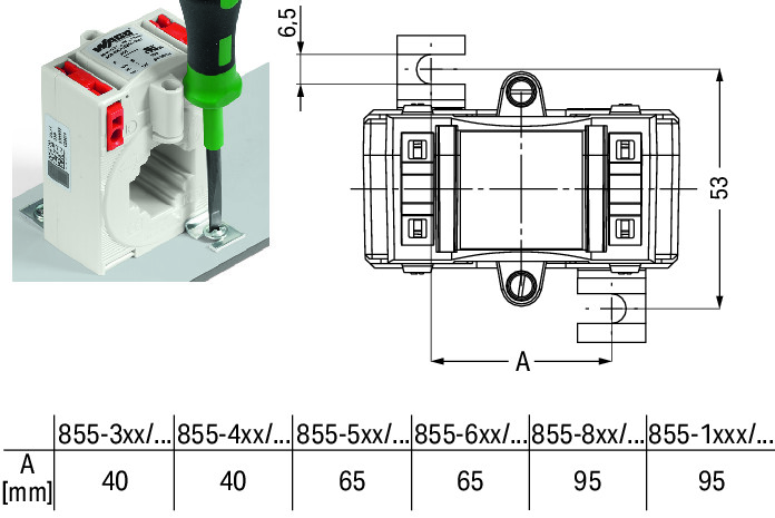 WAGO GmbH & Co. KG Aufsteck-Stromwandler 75A/1A 855-301/075-201 WAGO GmbH & Co. KG Aufsteck-Stromwandler 75A/1A 855-301/075-201
