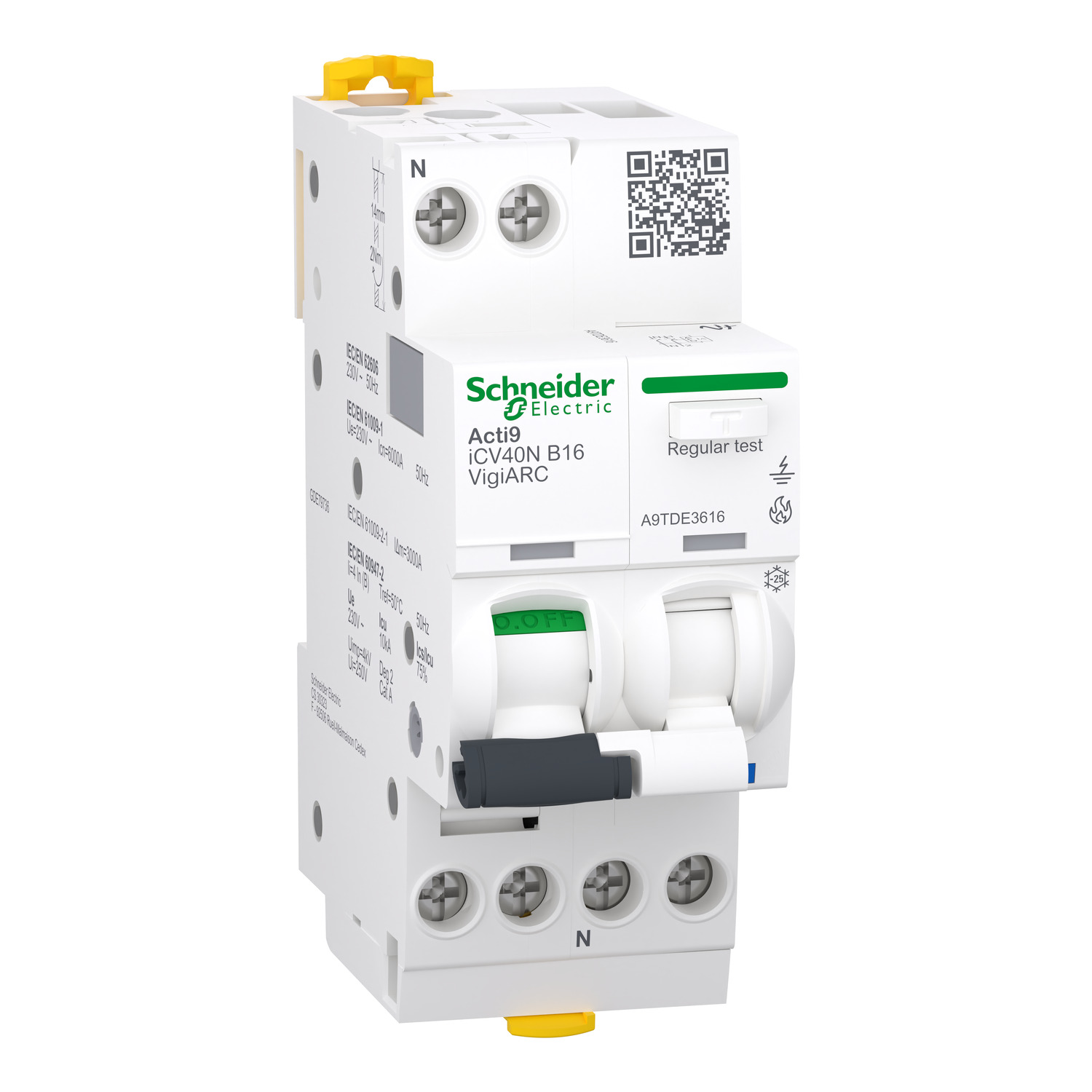 Schneider Electric Brandschutzschalter AFDD 1P+N, 16A, B A9TDE3616