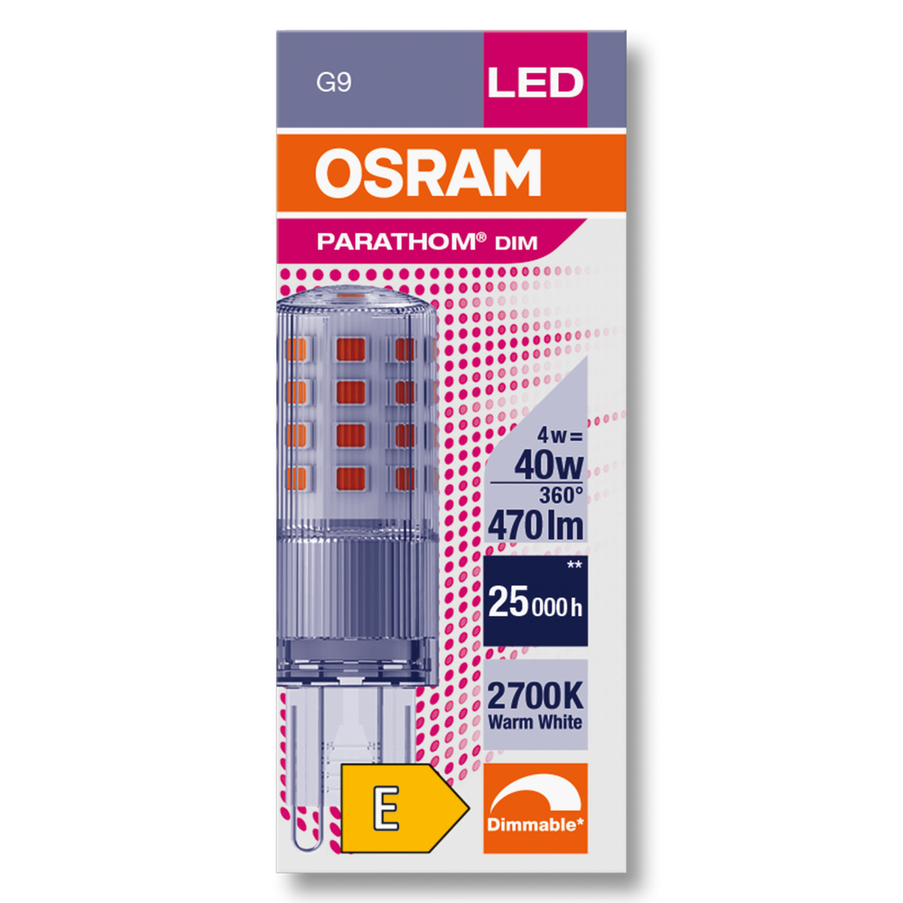 Ledvance LED lamp PARATHOM DIM LED PIN G9 40 4 W/2700 K G9 