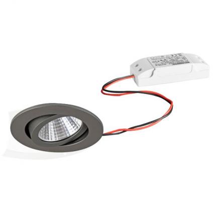 Brumberg LED recessed spotlight 6W 230V round titanium matt