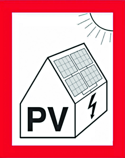 Cimco Werkzeuge Brandschutzzeichen Hinw. PV-Anl+Batt 182799