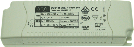 BAG EVG UCS135-20LI-11/100-240