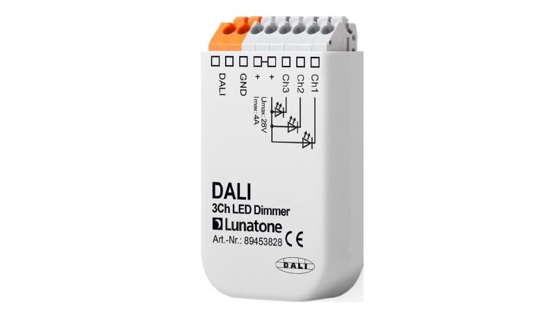 Lunatone LED-Dimmer DALI 3Ch LED Dimmer CV 4A
