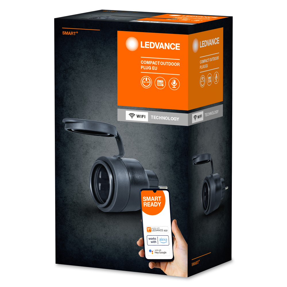 Ledvance Smarte Außensteckdose über WiFi Technologie steuerbar SMARTWIFI COMPACT OUTDOOR PLUG FS1 – 4058075570979