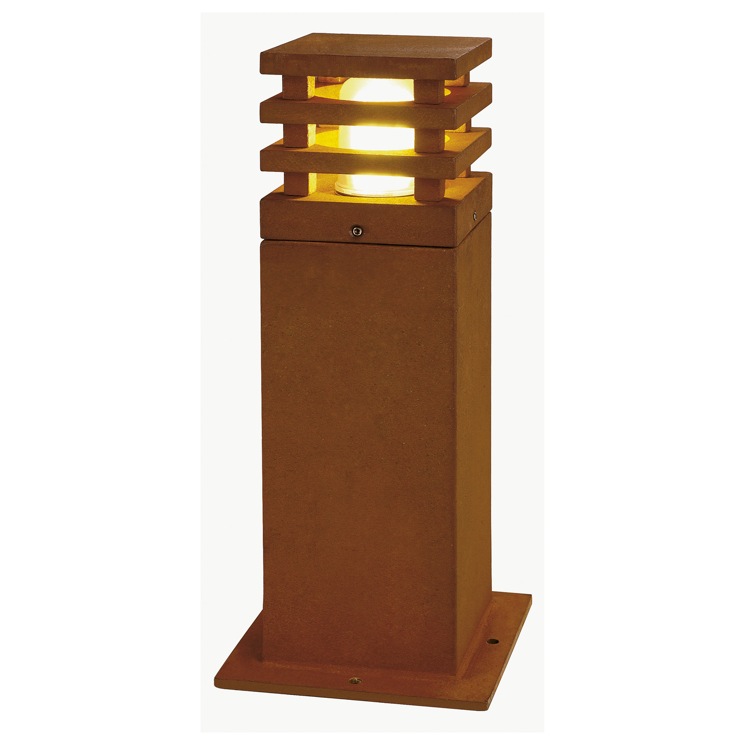 SLV RUSTY® 40, Outdoor Standleuchte, LED, 3000K, eckig, stahl gerostet, L/B/H 12/12/40 - 233427