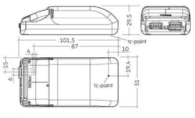 Tridonic LED-Driver LCA 21W 300-500mA flexC PH-C SR ADV