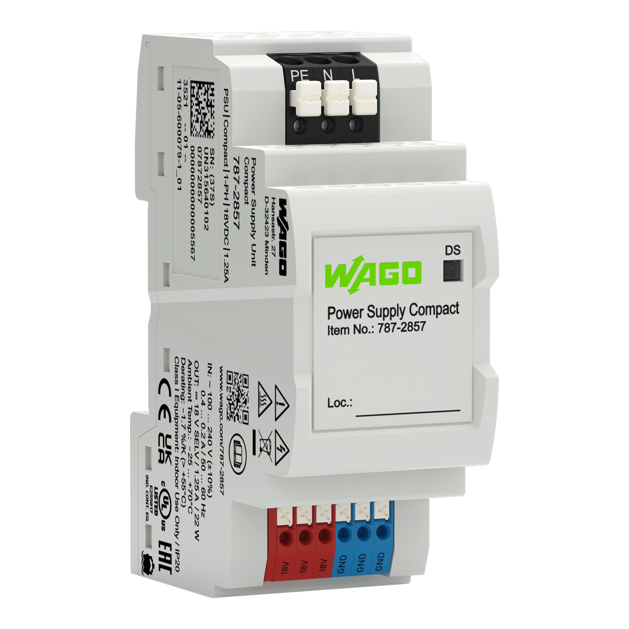 WAGO GmbH & Co. KG Stromversorgung DC18V, 1,25A 787-2857