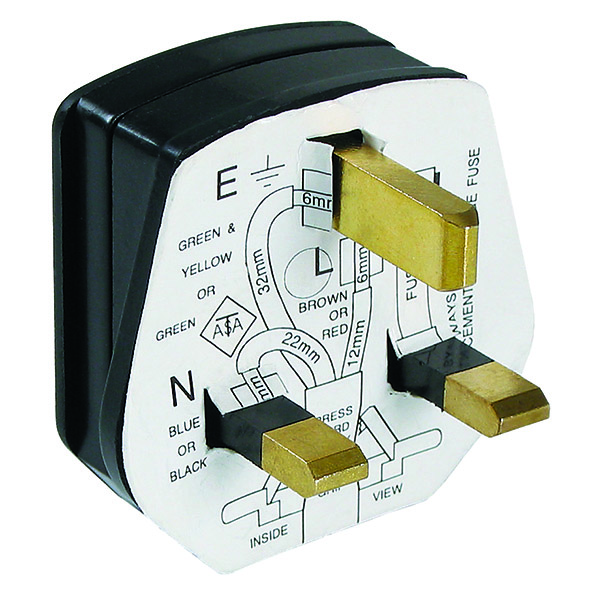 Bachmann Schutzkontakt-Stecker sw, England 910.176