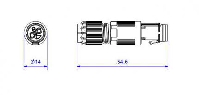 Adels Contact IP68 Round plug socket 2-pole AC 167 RBU/2 - 72506216