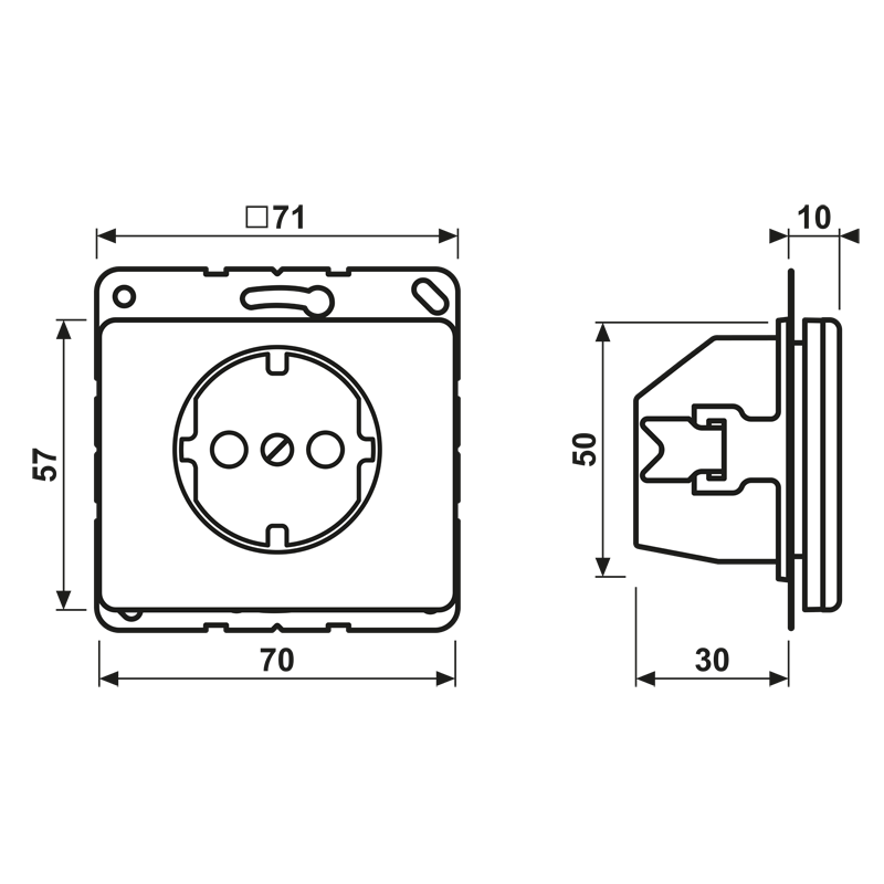 Jung SCHUKO-Steckdose aws 16A 250V SL 520 WW