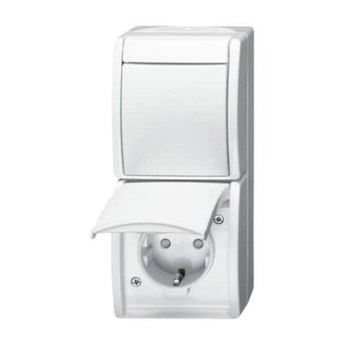 Busch-Jaeger Kombination SCHUKO Steckdose, mit Wipp. 2601/6/20 EBW-54 - 2CK günstig online kaufen