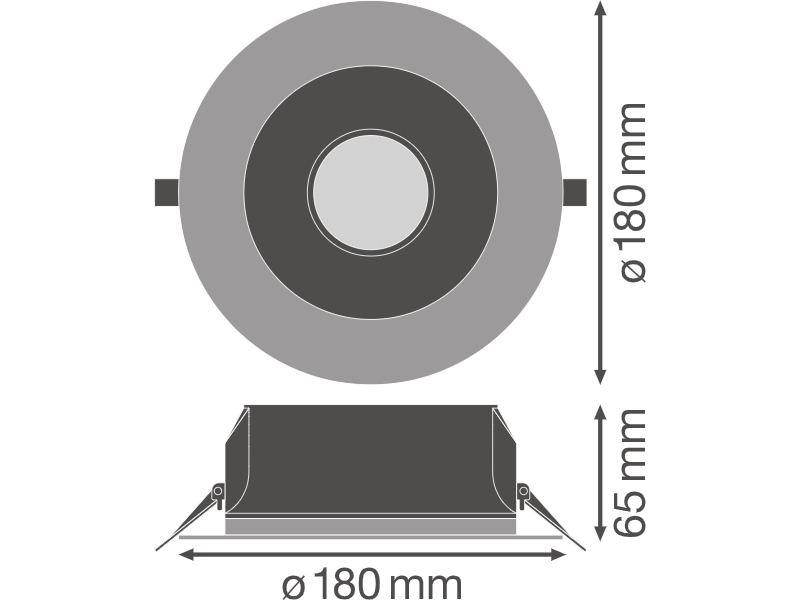 Ledvance LED-Downlight DOWNLIGHT UGR19 ZIGBEE DN155 14 W 840 WT IP54 ZBVR - 4058075459892