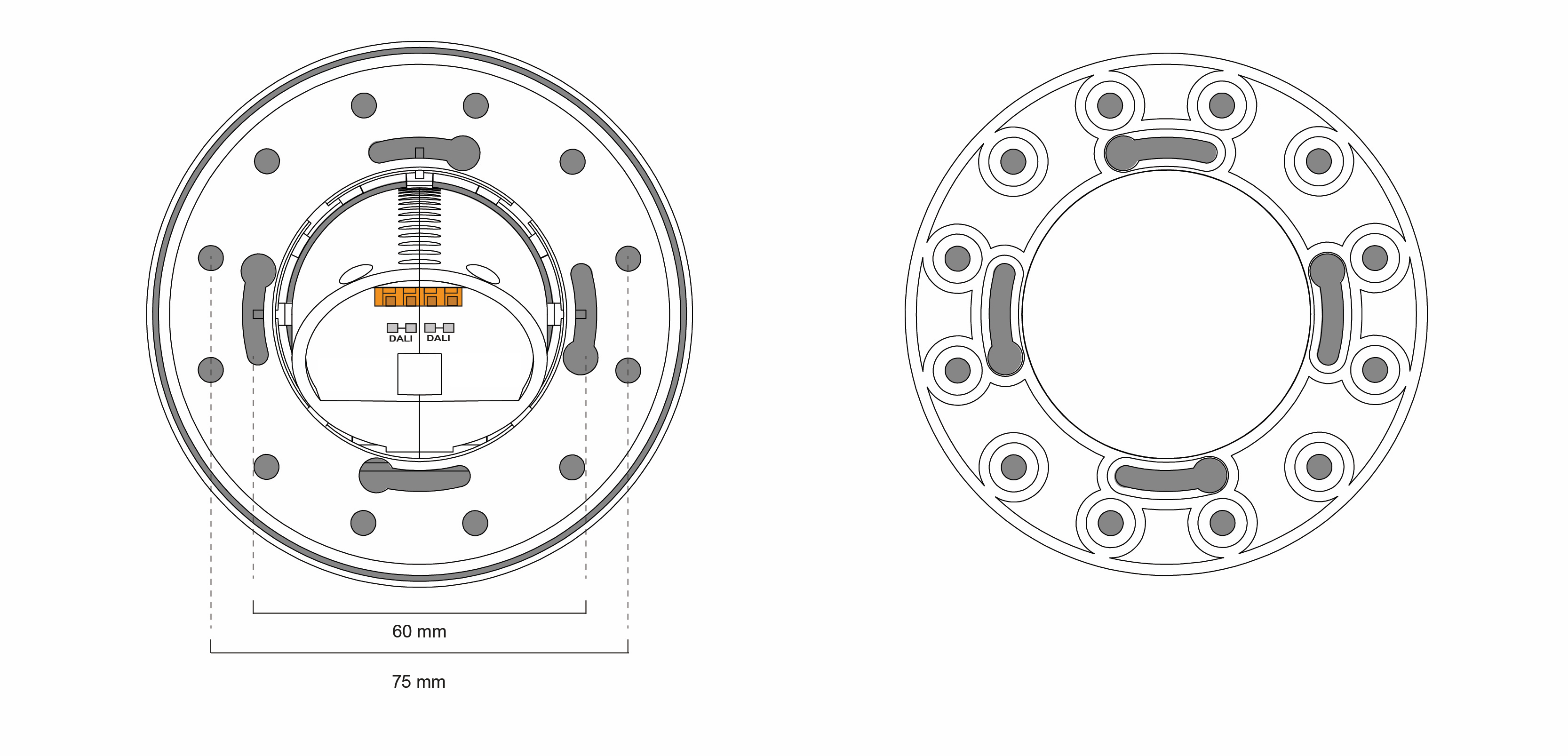 Lunatone DALI-2 Bewegungssensor 12m, Doseneinbau, RAL9010 - 86458670