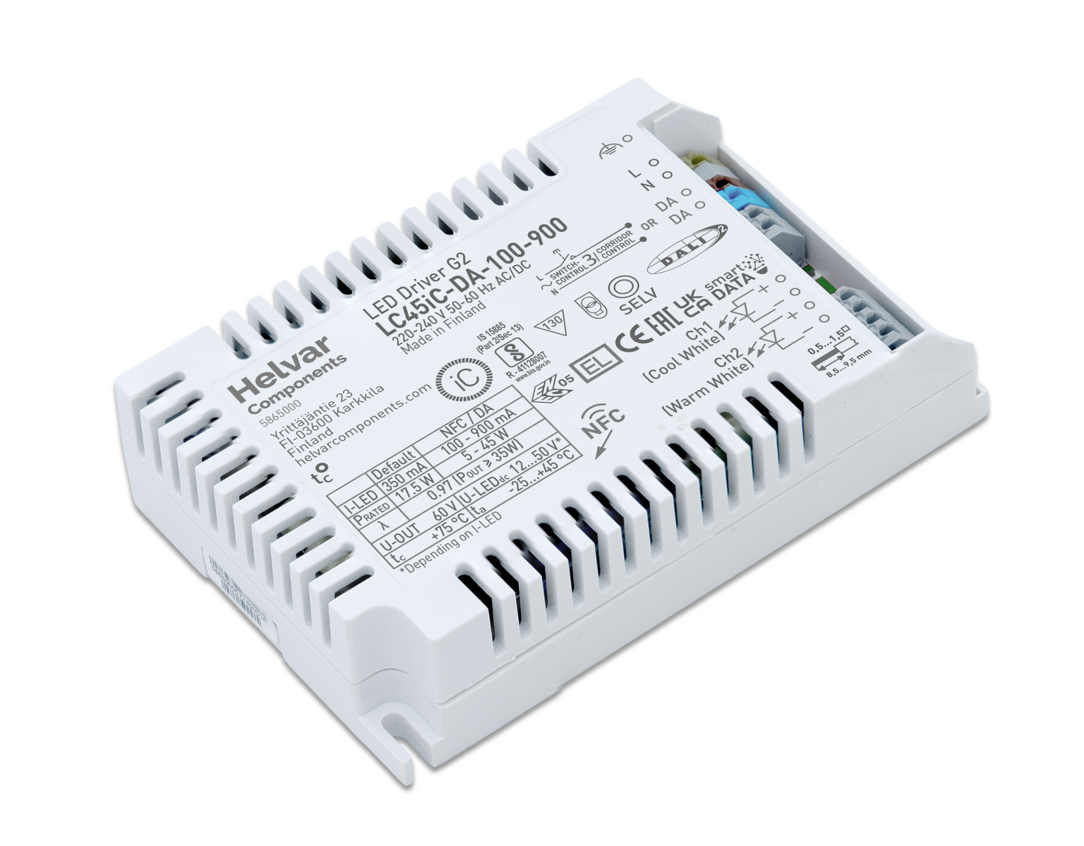 Helvar LED-Treiber LC45iC-DA-100-900 G2 - 5865000