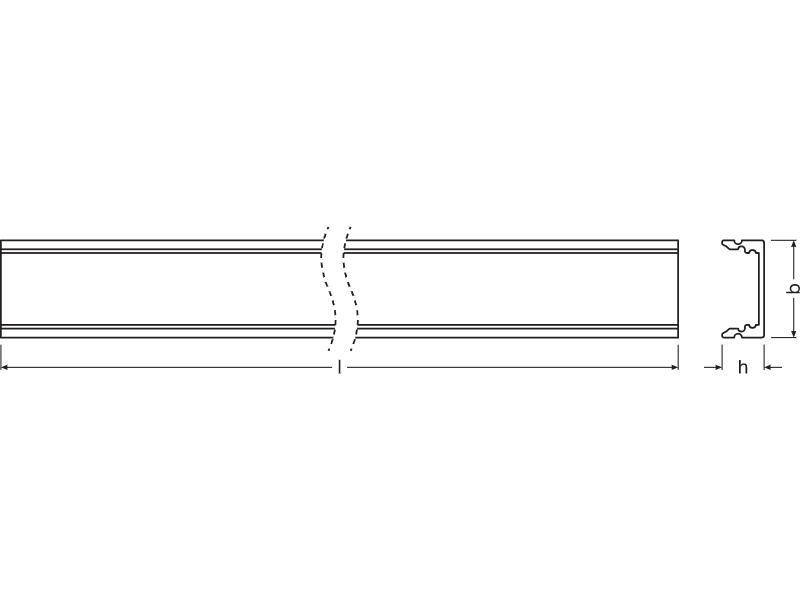 Ledvance Flat Profiles for LED Strips -PF04/U/17X7/12/1