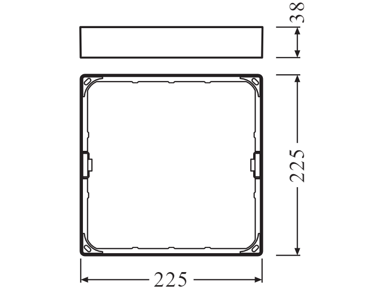 Ledvance luminaire accessory frame DOWNLIGHT SLIM SQUARE FRAME 210 WT