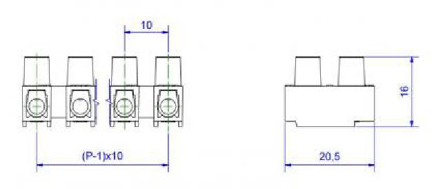 Adels Contact terminal strip 12-polig 500/12 35 DS - 123312