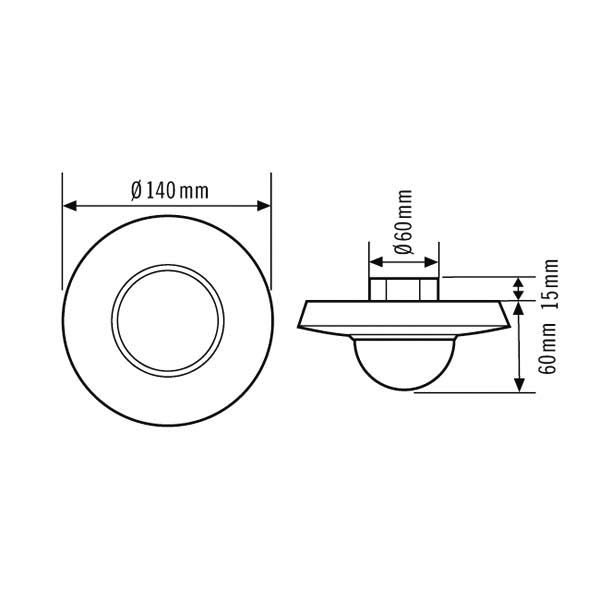 ESYLUX Deckenbewegungsmelder 360 Grad MD 360i/24 - EM10055300