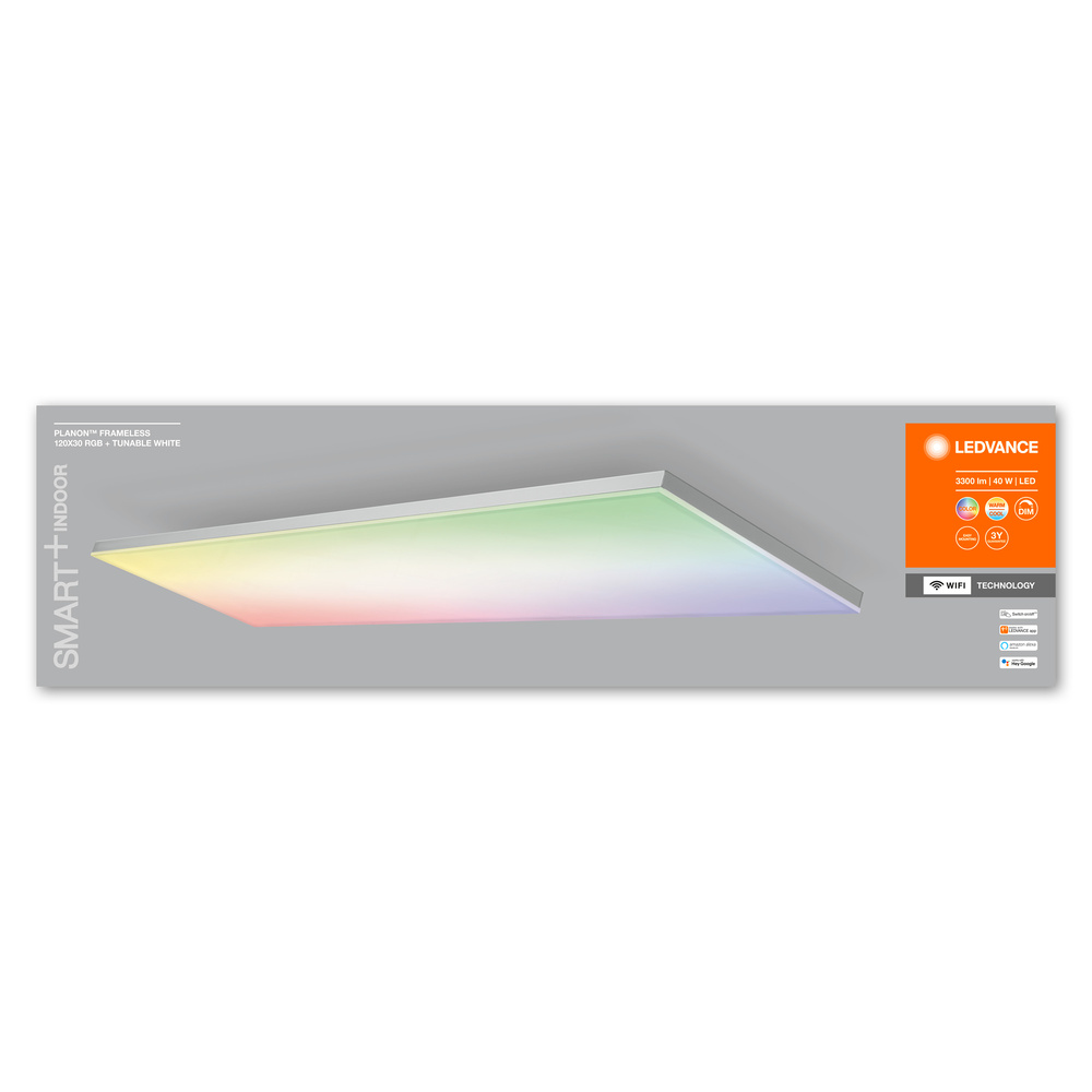 Ledvance LED-Panelleuchte SMART+ Planon Frameless TW and Multicolor 1200X300 - 4058075484511