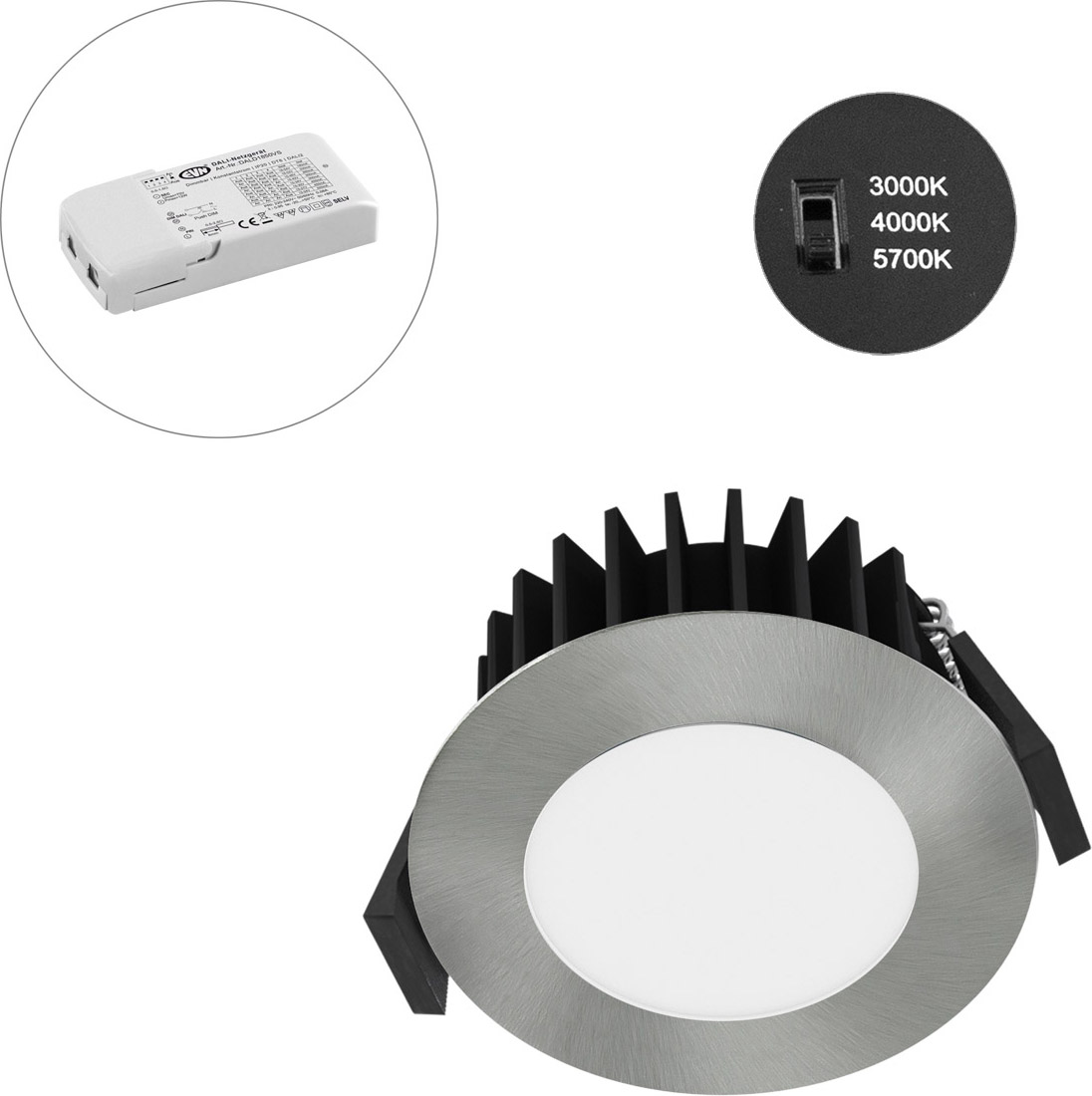 EVN Lichttechnik LED-Spot 230V DALI IP54 3000-5700K chr-sat L54D101325 günstig online kaufen