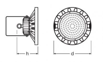 LEDVANCE LED-HighBay Spotlight 120W 4000K BK