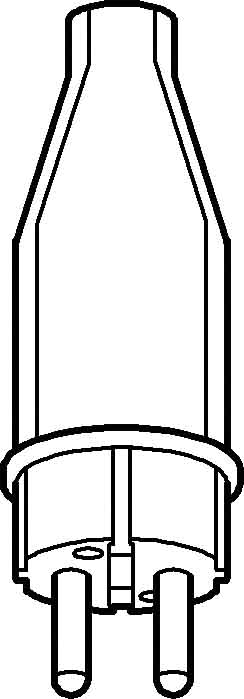 Merten Vollgummi-Stecker 3-polig 123851 Merten Vollgummi-Stecker 3-polig 123851