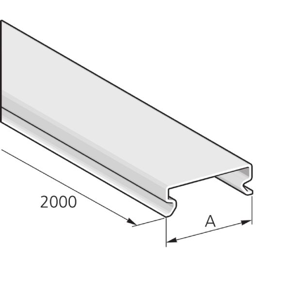 Pflitsch Minikanal-Deckel verz./blank,2m PIK D 15 S