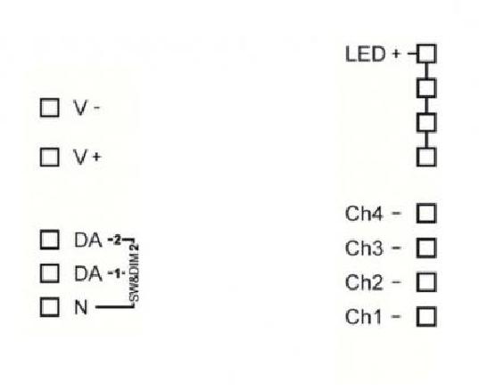 Lunatone LED-Dimmer DALI 4Ch CC 350mA