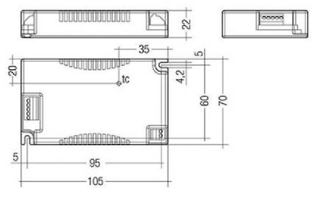 Tridonic LED-Treiber LC 25W 350-1050mA flexC C EXC