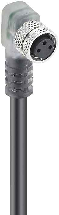 Belden Kupplg.m.Schraubv.+LED,gew 3pol.,M8,5m Kab.PUR RKMWV/LED A3-224/5m