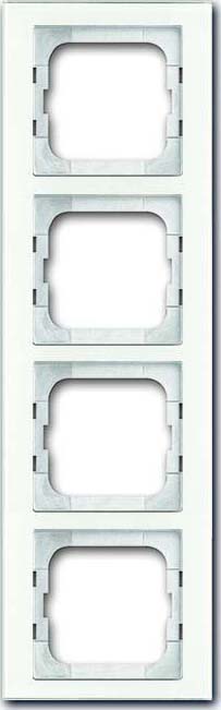 Busch-Jaeger Rahmen 4-fach weißglas 1724-280 - 2CKA001754A4440