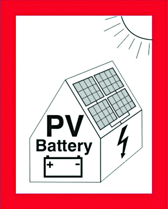 Cimco Werkzeuge Brandschutzzeichen Hinw. PV-Anl+Batt 182798
