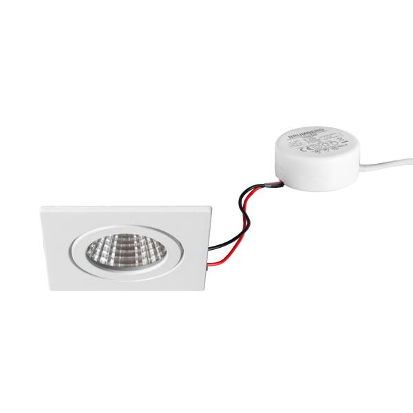 Brumberg recessed LED downlightset, V4A, IP54, phase cut - 40376073
