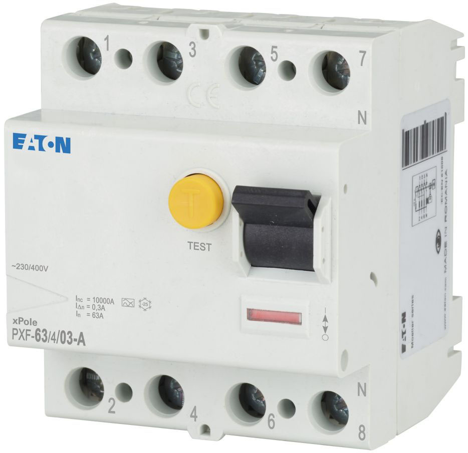 Eaton FI-Schutzschalter 63A 4p, 300mA PXF-63/4/03-A