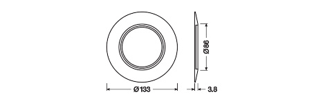 Ledvance Leuchtenzubehör Sanierungsring SPOT RING D133 WT