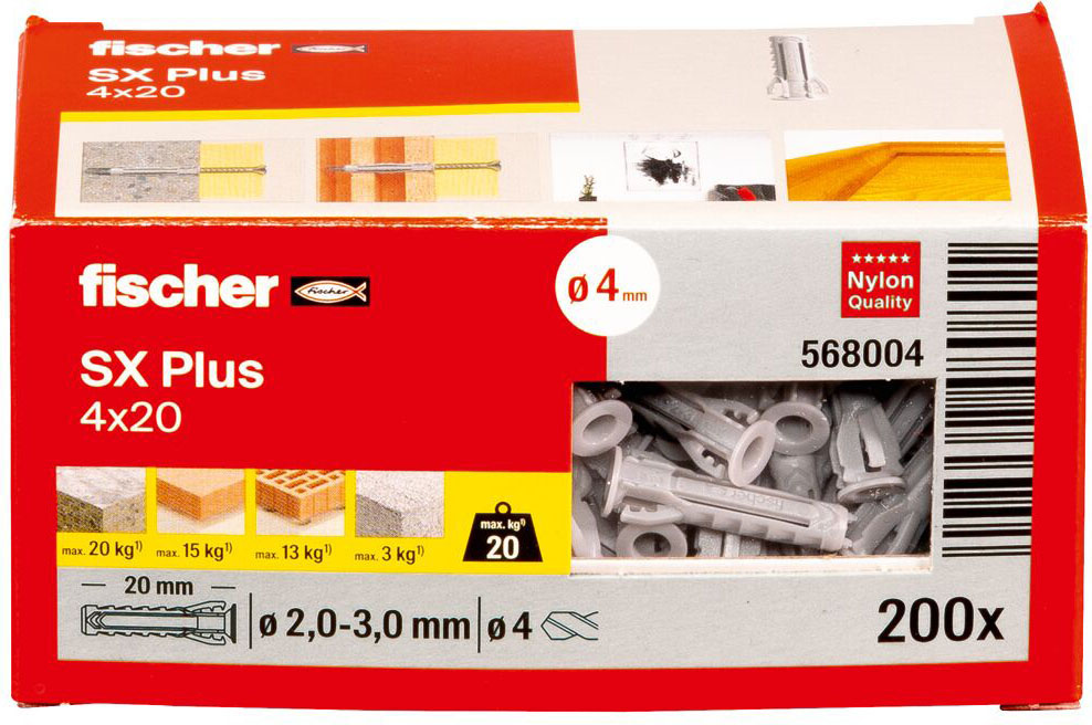 Fischer Deutschl. Dübel SX Plus 4x20 - 568004