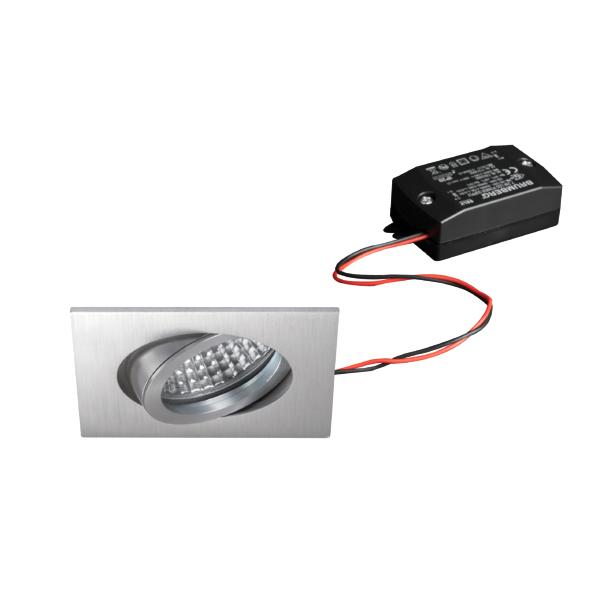 Brumberg LED-Einbaustrahlerset, schaltbar, chrom, quadratisch - 38144253 günstig online kaufen
