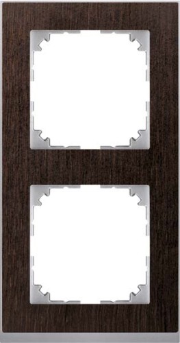 Merten Decor-Rahmen 2-fach Wenge/aluminium MEG4020-3671 - MEG4020-3671