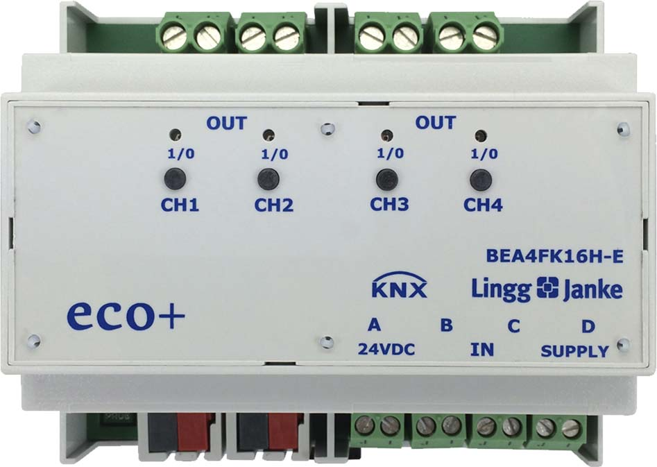 Lingg&Janke Binär-Ein/-Ausgang eco+ 4-fach 16A C-Last BEA4FK16H-E