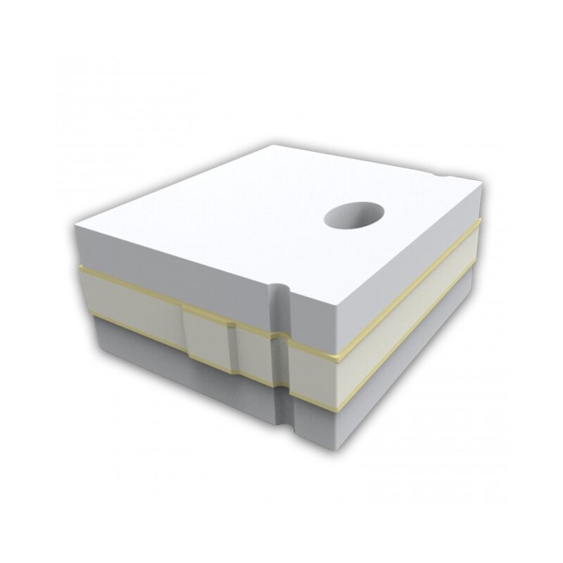 DOTLUX Silicone end cap for profile type DXA8 and cover type S, with cable gland - 4298