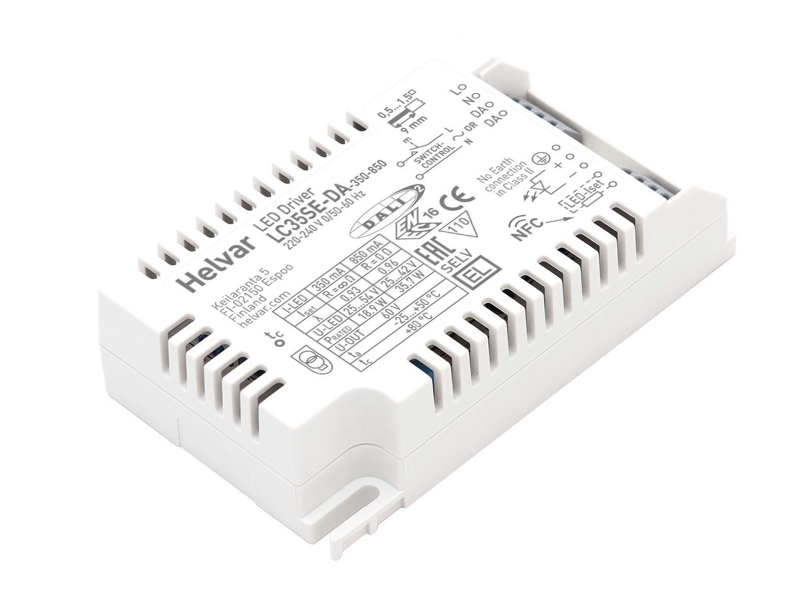 Helvar LED-Treiber LC35SE-DA-350-850 - 5739006