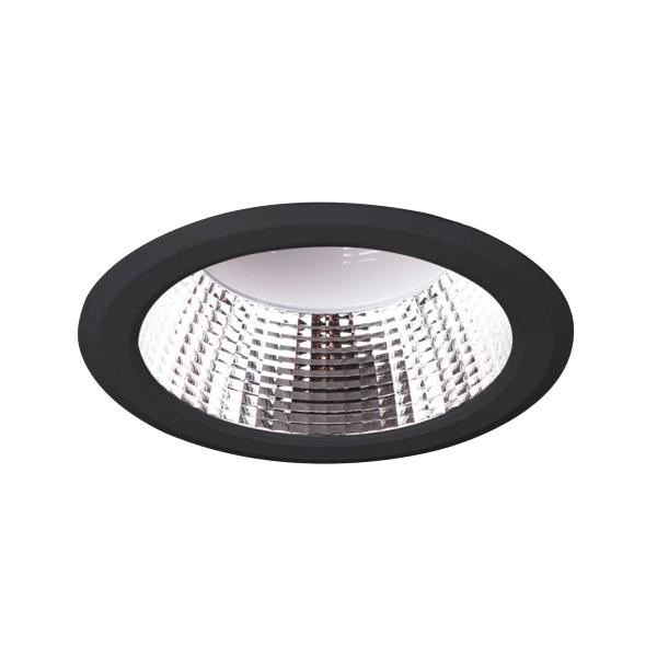 Brumberg recessed LED downlight, DALI dimmable, textured black - 12562183